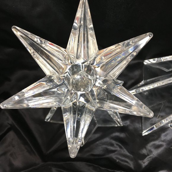 Starburst Glass Candlesticks Set of Two - Picture 11 of 16